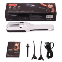 (White) Split Hair Ends Trimmer Charging Portable Convenience Versatile Lightweight