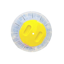 (Yellow, 14.5cm/5.71in) Hamster Transparent Plastic Mouse Rodent Gym Ball Run Fitness Exercise Toy Pet
