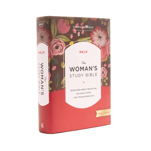 NKJV, The Woman's Study Bible, Hardcover, Red Letter, FullColor Edition: Receiving God's Truth for Balance, Hope, and Transform