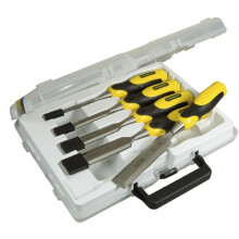 Caja de 5 cinceles para madera con mango bimaterial - STANLEY - 2-16-888