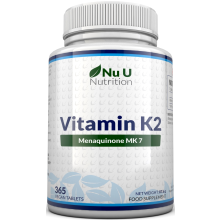 Vitamin K2 MK7 200mcg - 365 Vegan Tablets - 1 Year Supply - UK Made