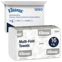 Kleenex hand towels, White