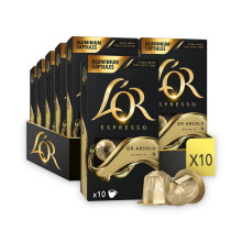 L'OR Absolu - 100 Capsules Or Absolu Intensit? 9 - compatibles Nespresso (lot de 10 x 10)