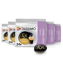 Tassimo, Format Familial, 120 Dosettes Caf? Long Classique L'OR, Compatibles avec les machines TASSIMO, 120 Caf?s, ?quilibr? et Aromatique, 5 packs de