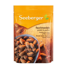 Seeberger Amandes au go?t fum?, grill?es et sal?es : amandes grill?es avec une pointe de sel et un ar?me intense fum? - en sachet refermable pratique,