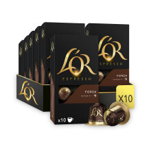 L'OR Forza - 100 Capsules de Caf? intensit? 9 - Compatibles Nespresso?* (lot de 10 x 10)