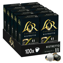 L'Or Espresso Caf? - 100 Capsules Ristretto Intensit? 11 - compatibles Nespresso?* (lot de 10 x 10)