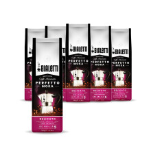 Bialetti Perfetto Moka Caf? Moulu D?licat, Torr?faction Claire, lot de 6x 250g