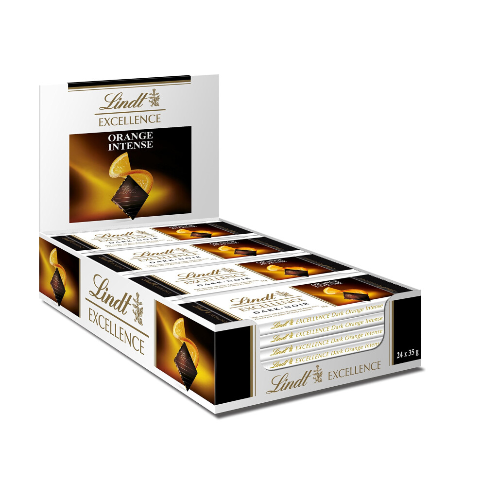 Lindt - Barres EXCELLENCE - Chocolat Noir Orange- 35g x 24