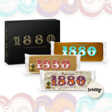 1880 Pack Votre No?l Touron de Jijona 300 g + Touron d'Alicante 300 g + Touron de Jaune d'Oeuf Caram?lis? 300 g 1 Unit?