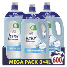 Lenor Professional Adoucissant Linge Liquide, 600 Lavages (12 L), Brise Marine, Fra?cheur et Douceur Irr?sistible, Test? Dermatologiquement, Fabriqu?
