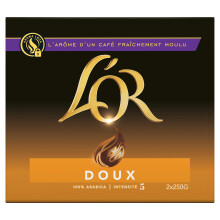 L'Or Caf? Moulu Doux 3Kg (lot de 6x(2x250g))