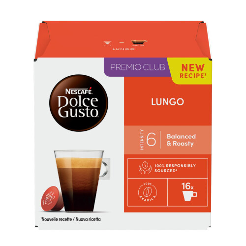 Nescafe Nescaf? Dolce Gusto Lungo - Caf? - 96 Capsules (6 bo?tes x 16) 2