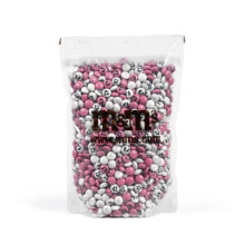 M&M'S au chocolat au lait pr?-imprim?s Naissance ou Bapt?me- Sachet vrac de 1,5kg de chocolats roses et blancs - Id?e de cadeaux pour c?l?brer la nais