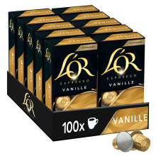 L'OR - Caf? Espresso - Vanille - Rond - D?licat - Compatible Nespresso ?* - 10 lots de 10 capsules aluminium