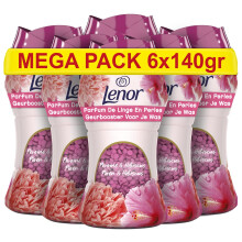 Lenor Parfum de Linge en Perles, 60 Lavages (140g x 6), Pivoine Et Hibiscus, Un Regain de Fra?cheur jusqu'? 12 Semaines de Stockage