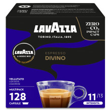 LAVAZZA - A Modo Mio Espresso Divino, 128 Capsules de Caf?, aux Notes de Cacao et de Fruits Exotiques, Arabica et Robusta, Intensit? 11, Torr?faction