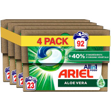 Ariel All-in-1 Pods Lessive Capsules, 92 Lavages, Fra?cheur Avec Une Touche De Aloe vera, 40% D?ingr?dients D?origine V?g?tale En Plus