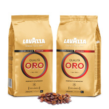 LAVAZZA - Caf? Espresso Qualit? Oro - Caf? Grain - S?lection Premium - 100 % Arabica - Italien - Intensit? 5 - 2 Paquets de 1 kg