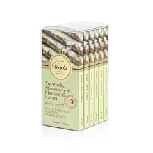 Venchi - Kit de 6 Tablettes de Chocolat Blanc Sal? aux Noisettes, Amandes et Pistaches, 600 g - Sans gluten