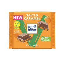 Ritter Sport - Chocolat VEGAN sans Lactose- Carton de 11 tablettes de Chocolat et Caramel Beurre Sal?