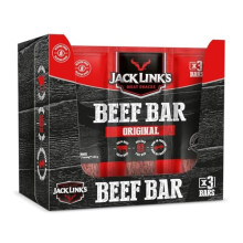 Jack Link's Protein Bar Original ? Lot de 30 barres prot?in?es (10 x 3 x 22,5 g) ? Barre de b?uf riche en prot?ines ? B?uf s?ch? haute prot?ine ? Sans