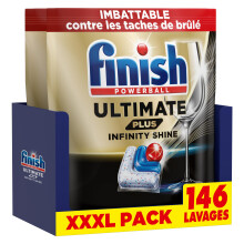 Finish Ultimate Plus Infinity Shine Pastilles Lave-Vaisselle, Propret? Intense & Brillance ?tincelante, 146 Capsules