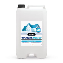 HELVET VINAIGRE BLANC MENAGER 20 Degr?s ? SUPER CONCENTRE ? Gros Format 10L pour le Nettoyage de la Maison et des Ext?rieurs ? Produit 100% Naturel
