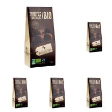 Chevaliers d'Argouges - Truffes fantaisies Bio/Fairtrade - Etui cadeaux d?gustation No?l - 160g (Lot de 5)