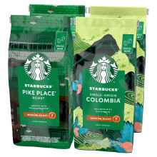 STARBUCKS Pike Place Roast, Single-Origin Colombia Caf? en Grains 450g (Pack de 4)