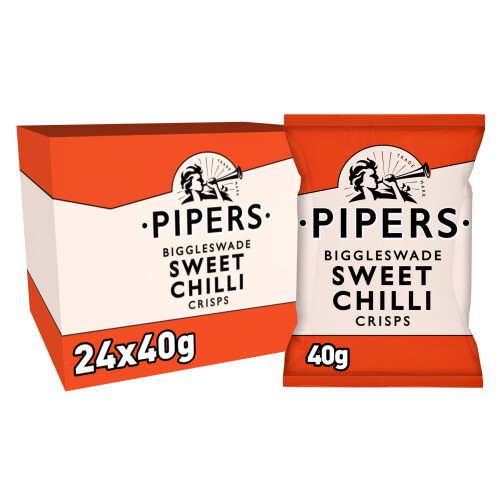Pipers Chips Saveur Sweet Chilli - Lot de 24
