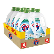 Chanteclair - Lessive Liquide Concentr?es Musc Blanc, Enrichie au D?graissant, Ultra D?tachantes et Efficaces aussi ? Froid, 40 lavages - 8x 1800 ml