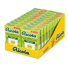 Ricola - 20 Bo?tes de 50g -Bonbons aux Plantes Suisses - Parfum Citron Vert Th? Vert - Rafra?chissant - Sans Sucres -