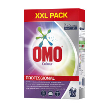 Omo Professional Lessive color?e en poudre - Couleurs vives, pas de d?coloration - Haute capacit? anti-taches - 130 lavages