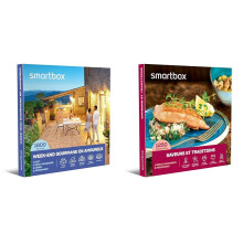SMARTBOX - Coffret Cadeau Couple - Id?e cadeau original : Weekend romantique et gourmand & Coffret cadeau Saveurs et traditions - Id?e cadeau gourmand