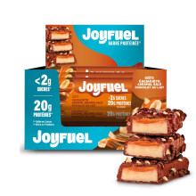 JOYFUEL Barre Prot?in?e - Go?ts Chocolat au Lait, Cacahu?tes & Caramel - 