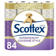 SCOTTEX Coussin? - Papier Toilette (12 paquets de 7 rouleaux) - douceur et confort - ?cologique - r?sistant