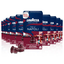 Lavazza Tales of Napoli - 100 capsules compatibles Nespresso Original, cacao et caramel, Robusta Conillon et Arabica Brésilien, intensité 12/13