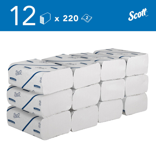 Scott? Hand Towels - Narrow-Fold/White 2