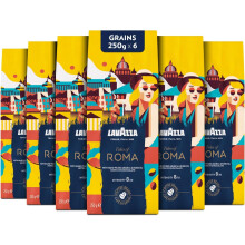 Lavazza, Tales of Roma, Caf? en grains 1.5 kg, pour les Machines ? Caf? Automatiques, Notes de Noisette et Chocolat Noir, Arabica & Robusta, Intensit?