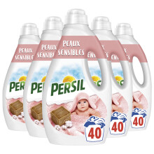 PERSIL - Lessive Liquide Hypoallerg?nique, pour peaux sensibles - Parfum Fleur de Coton - lot de 5x40 Lavages