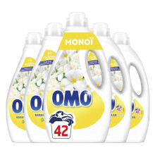 OMO - Lessive liquide Oui pour Tahiti - 210 lavages - Monoi - propret? ?clatante & parfum longue dur?e aux essences naturelles (lot de 5x42)