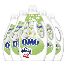 OMO - Lessive liquide Prendre l'air - 210 lavages - Jasmin et Fleurs de Coton - propret? ?clatante & parfum longue dur?e aux essences naturelles (lot