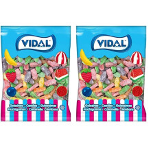 Vidal - Jelly Babies Sucre - Bonbons en caoutchouc, m?lange de fruits, 1000 g (Lot de 2)