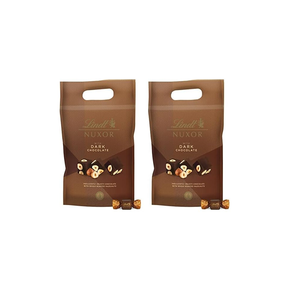 Lindt - Maxi Sachet NUXOR - Chocolat Noir et Noisettes enti?res, 700g, 1 Unit? (Lot de 2)