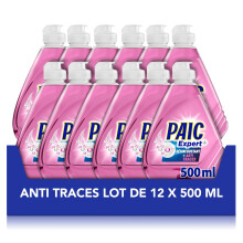 PAIC - Liquide Vaisselle Main Paic Expert+ Anti-Traces - Nettoie - D?graisse - ?limine les traces- Lot de 12 flacons de 500mL