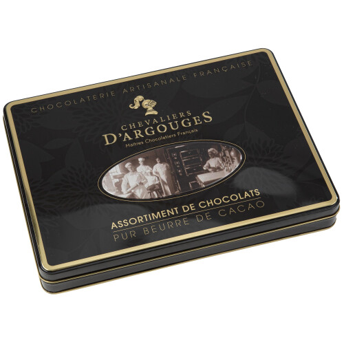 Chevaliers d'Argouges - Assortiment de chocolats noir, lait, blanc - Coffret cadeau prestige - 300g (Lot de 2) 1
