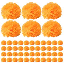3.9inch Marigold Flowers Artificial Day of the Dead Flower 50Pcs Fake for Garland Making