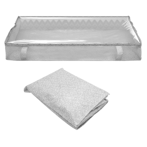 Foldable Under Bed Bags Large Storage Boxes Thick Breathable Underbed Clothes Zippered Organizer