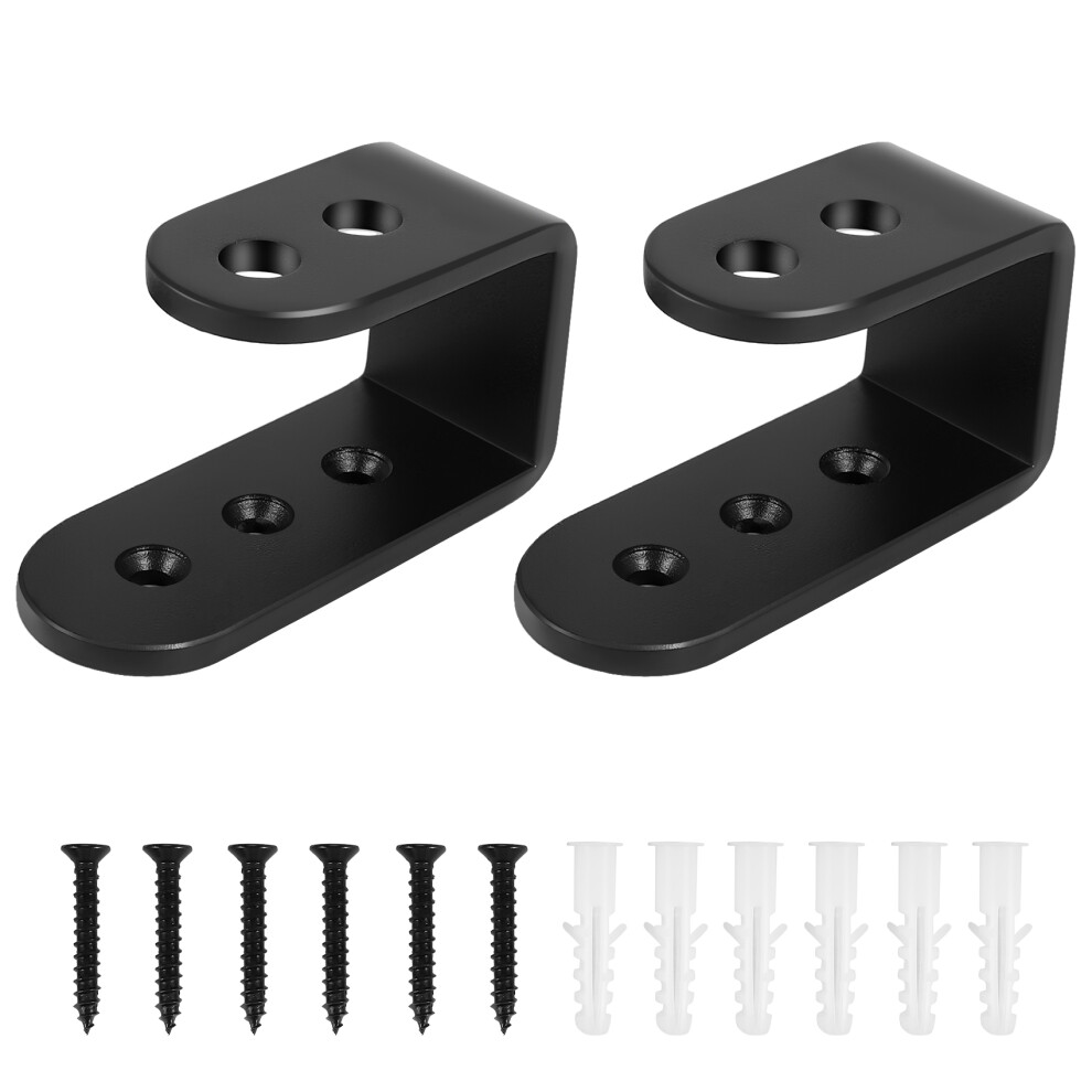 Lot de 2 supports de porte en U pour barre ouverte de sécurité pour maison et garage, compatible avec les panneaux 2 x 4